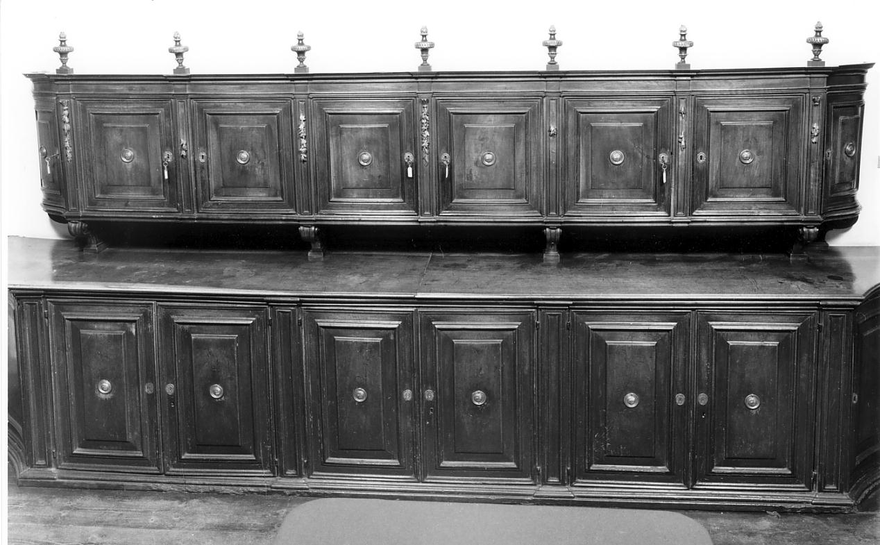 mobile da sacrestia, elemento d'insieme - manifattura bresciana (seconda metà sec. XVIII)