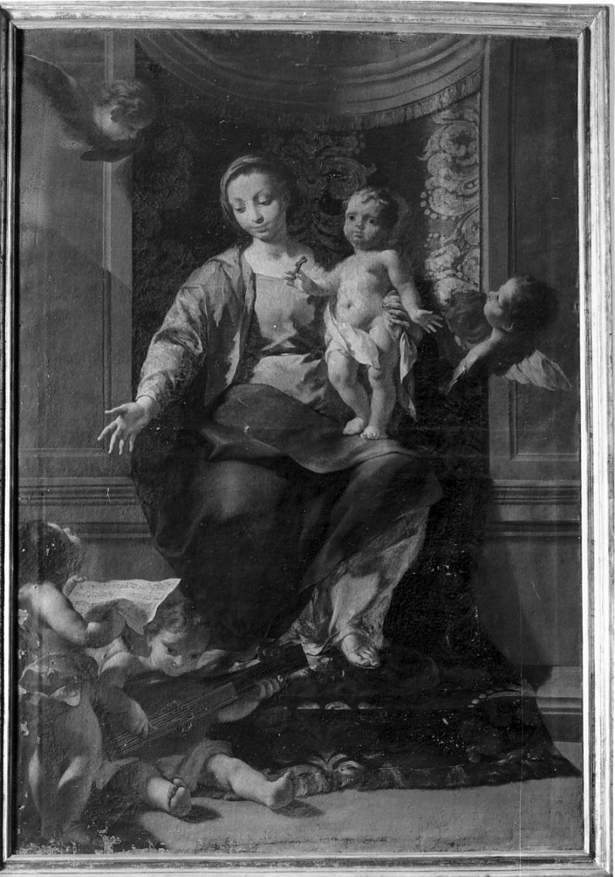 Madonna in trono col Bambino (dipinto, opera isolata) di Cattaneo Santo detto Santino (seconda metà sec. XVIII)