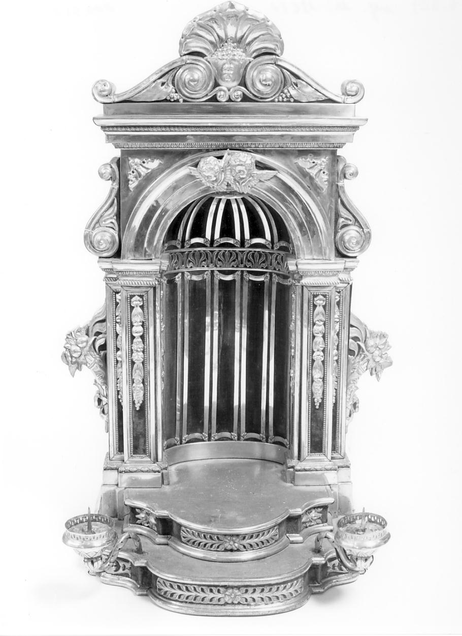 tronetto per esposizione eucaristica, opera isolata - manifattura bresciana (prima metà sec. XIX)