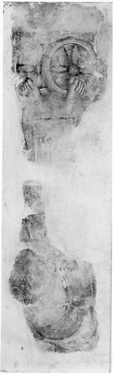 Santo (?) (dipinto, frammento) - ambito bresciano (prima metà sec. XIV)