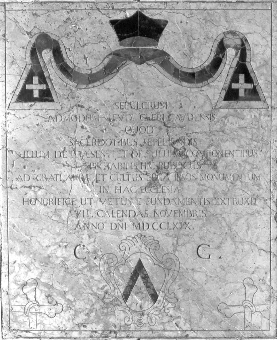 lapide commemorativa, opera isolata - bottega bresciana (sec. XVIII)