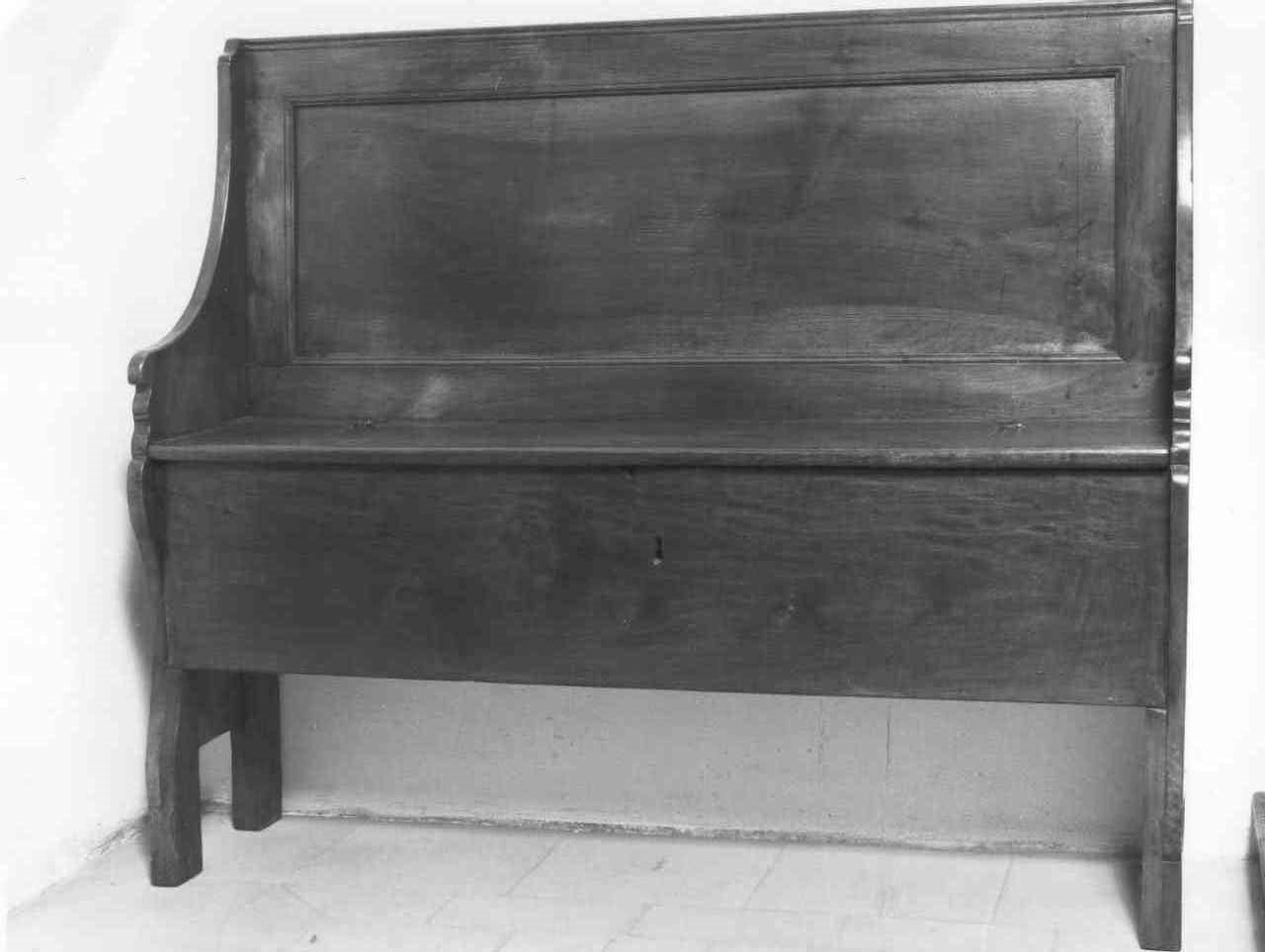 cassapanca, opera isolata - ambito bresciano (seconda metà sec. XIX)