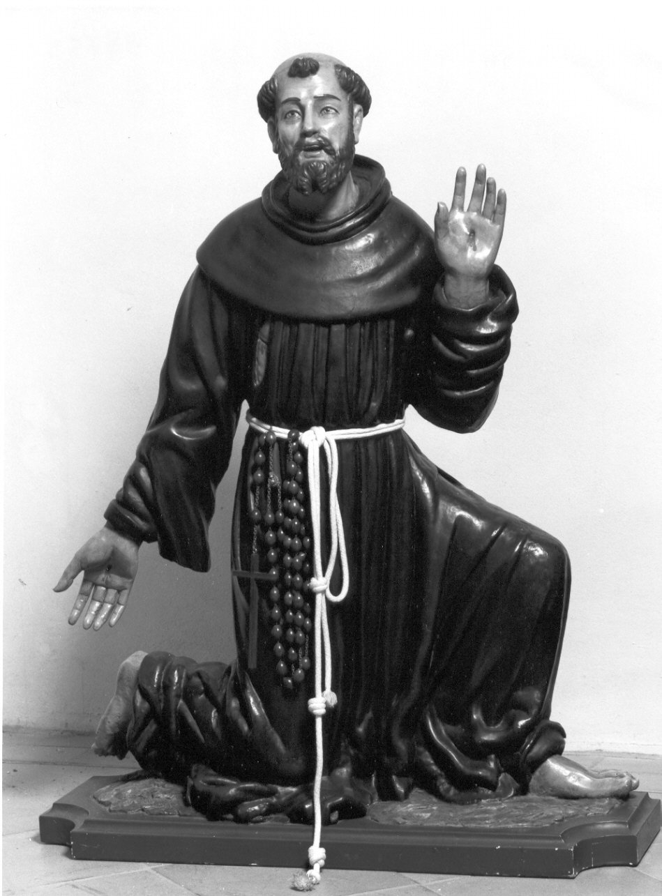 San Francesco d'Assisi (statua, opera isolata) - bottega bresciana (sec. XIX)