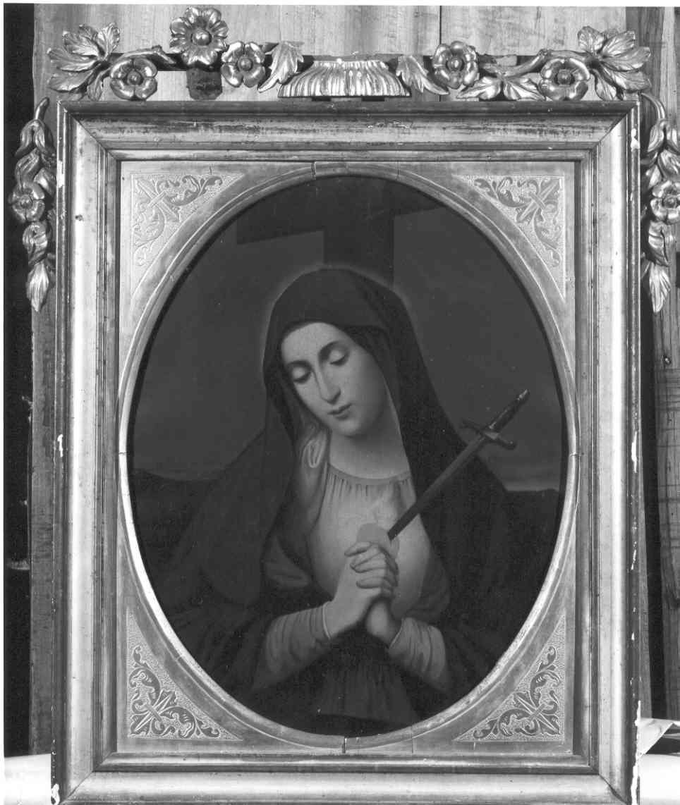 Madonna Addolorata (dipinto, opera isolata) - ambito tedesco (seconda metà sec. XIX)