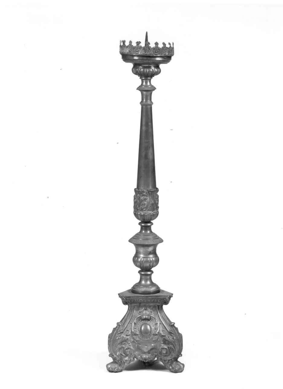 candeliere d'altare, serie - produzione lombarda (seconda metà sec. XIX)