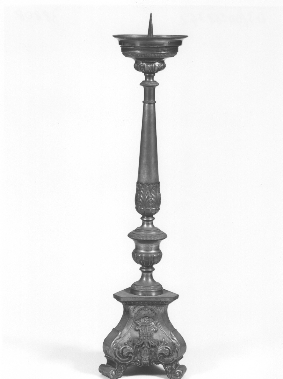 candeliere d'altare, serie - produzione lombarda (seconda metà sec. XIX)