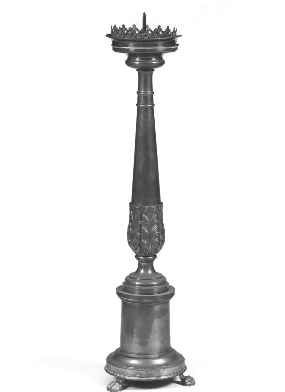 candeliere d'altare, serie - produzione lombarda (seconda metà sec. XIX)