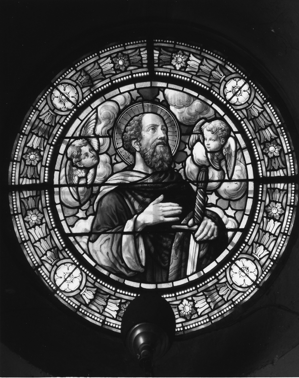 San Paolo Apostolo (vetrata, elemento d'insieme) di Balmet Louis (primo quarto sec. XX)