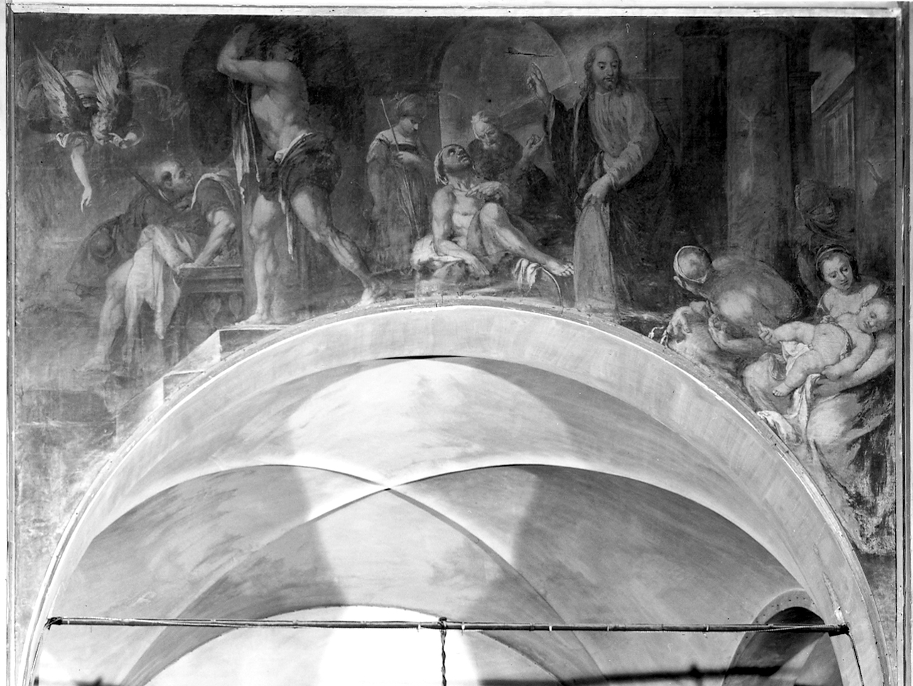 piscina probatica (dipinto, elemento d'insieme) di Celesti Andrea (inizio sec. XVIII)