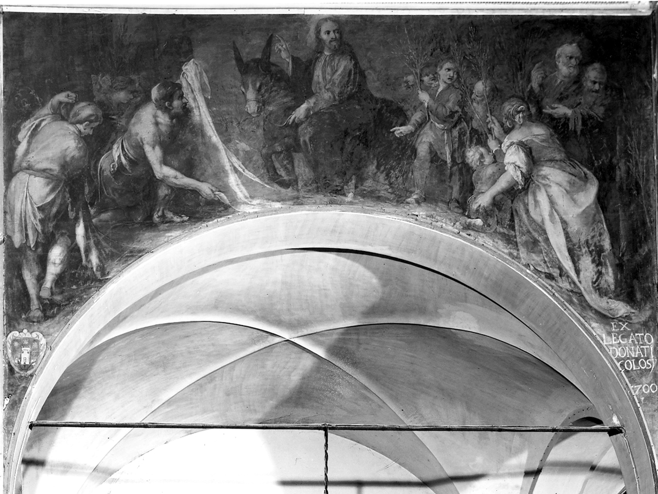 entrata di Cristo in Gerusalemme (dipinto, elemento d'insieme) di Celesti Andrea (inizio sec. XVIII)