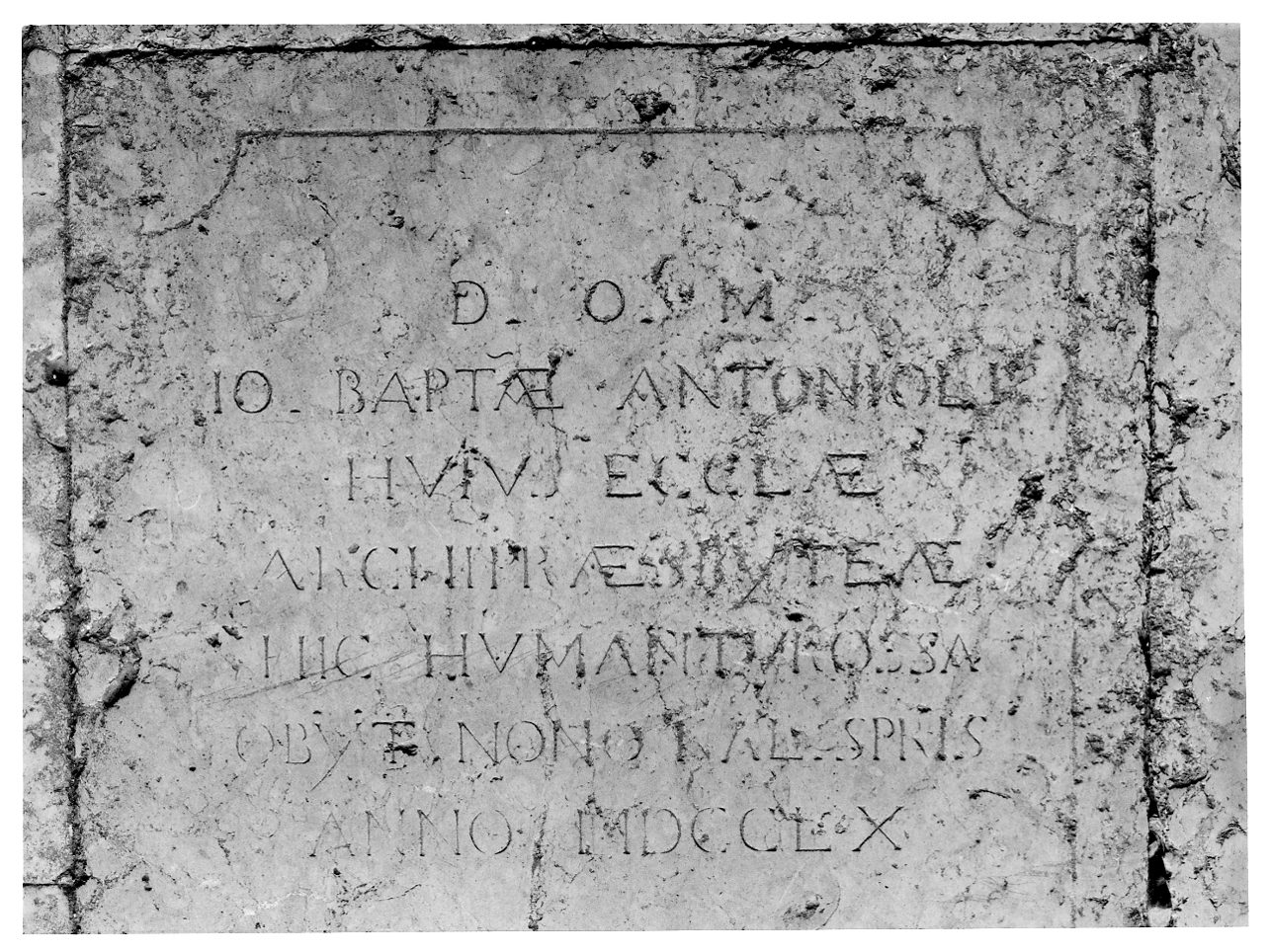 lapide tombale, opera isolata - ambito bresciano (terzo quarto sec. XVIII)