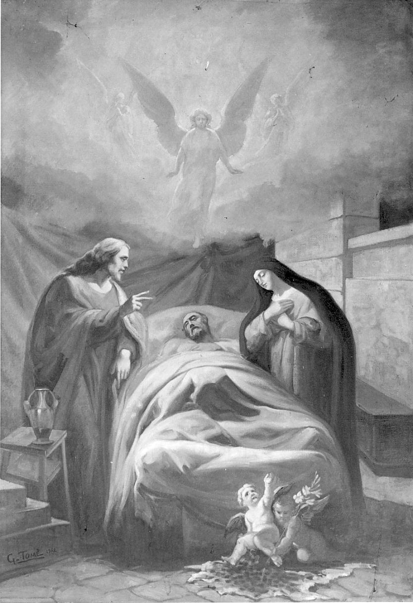 morte di San Giuseppe (dipinto, elemento d'insieme) di Tomè Giuseppe (sec. XX)