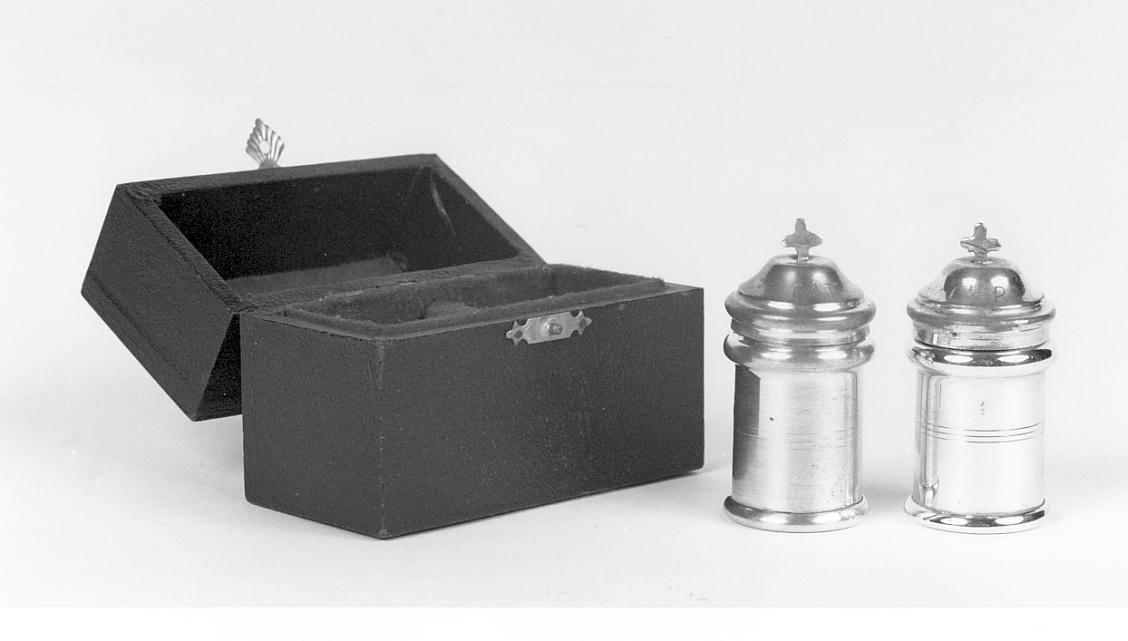 vasetti per oli santi, insieme - produzione lombarda (sec. XIX)