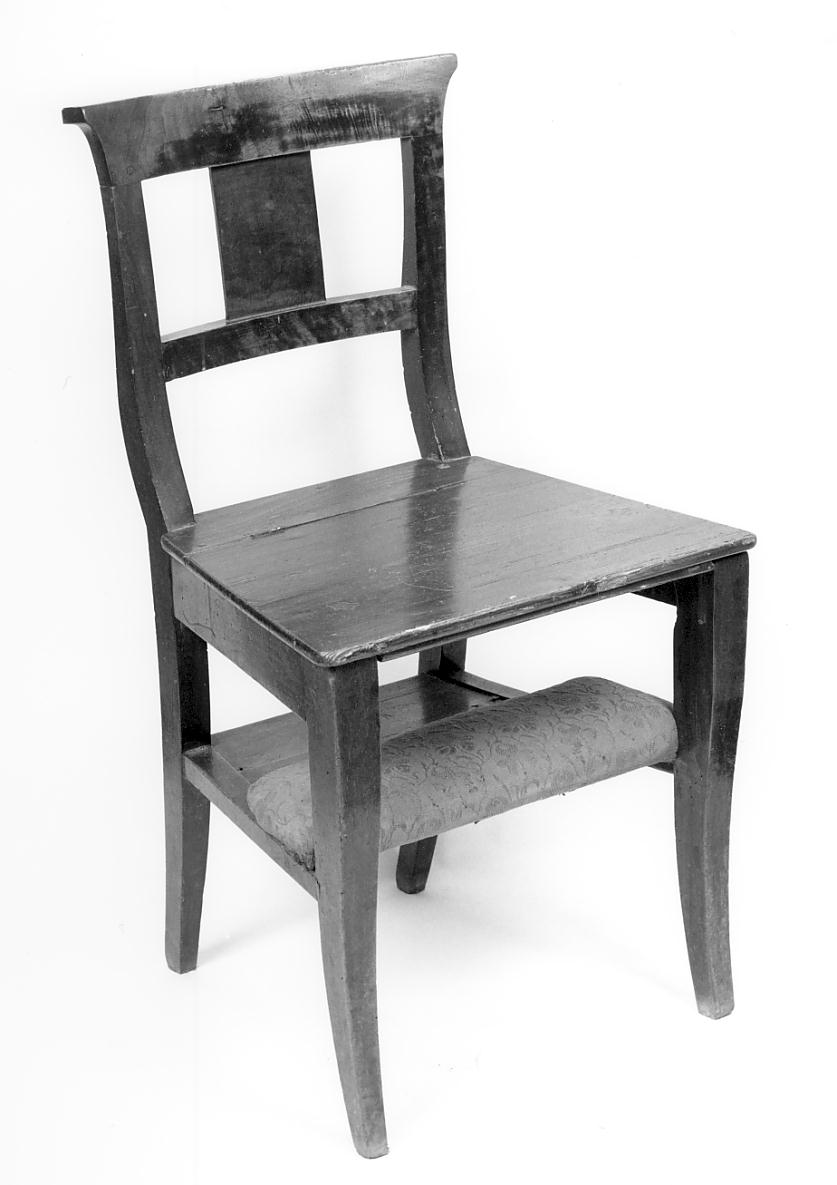 sedia-inginocchiatoio, opera isolata - ambito cremonese (sec. XIX)