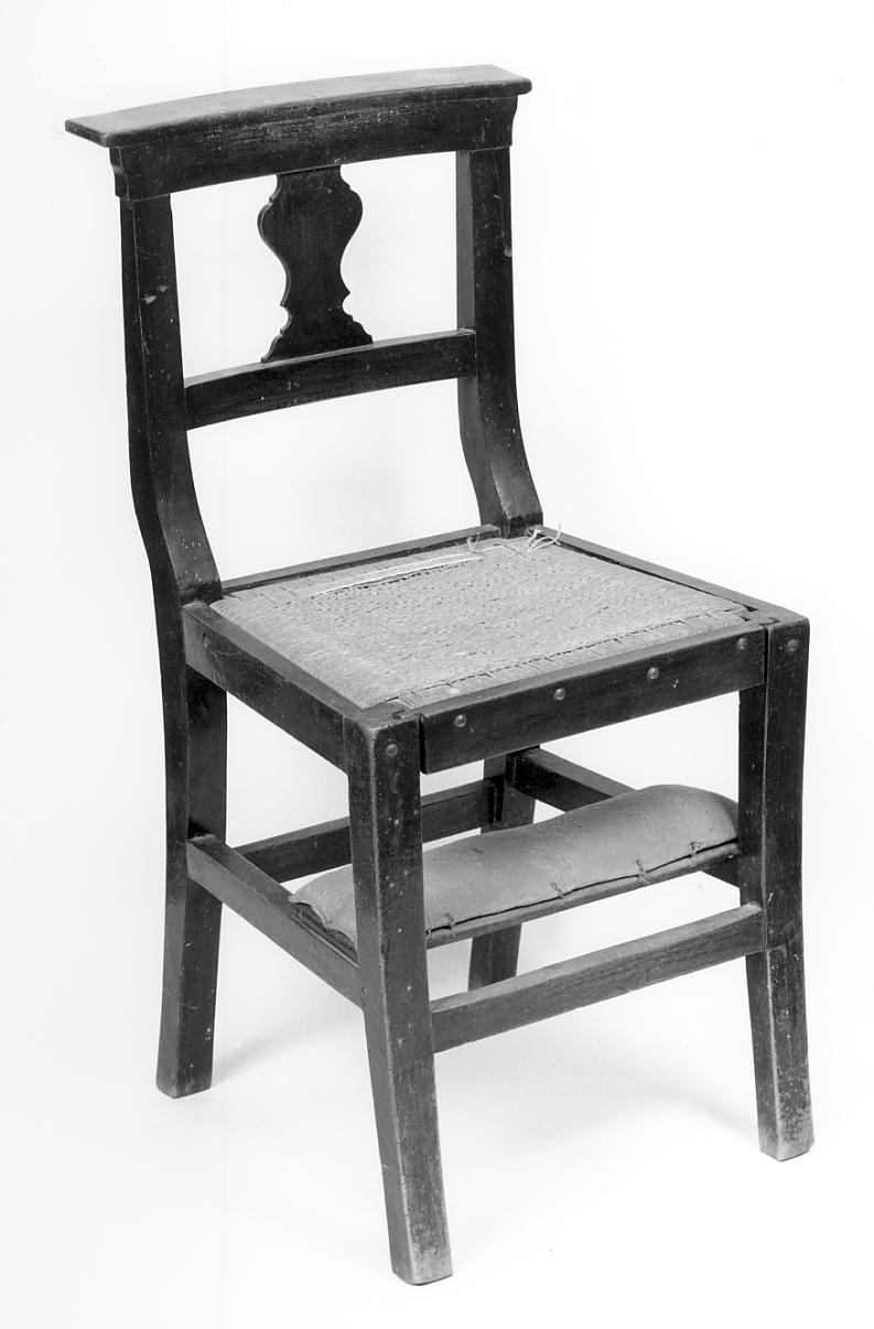 sedia, opera isolata - ambito cremonese (sec. XIX)