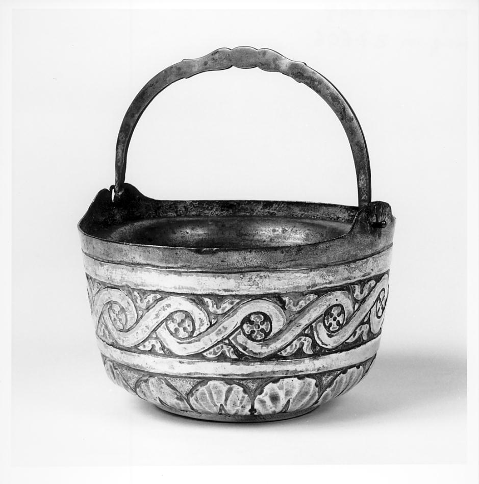 secchiello per l'acqua benedetta, opera isolata - produzione lombarda (prima metà sec. XX)