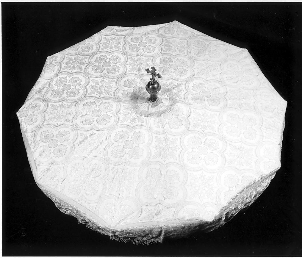 motivi decorativi floreali (ombrellino processionale, opera isolata) - manifattura lombarda (prima metà sec. XX)