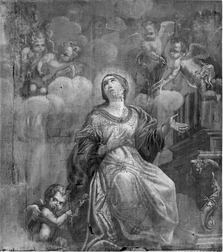 Santa Cecilia (dipinto, elemento d'insieme) di Dehò Bernardino (sec. XVIII)