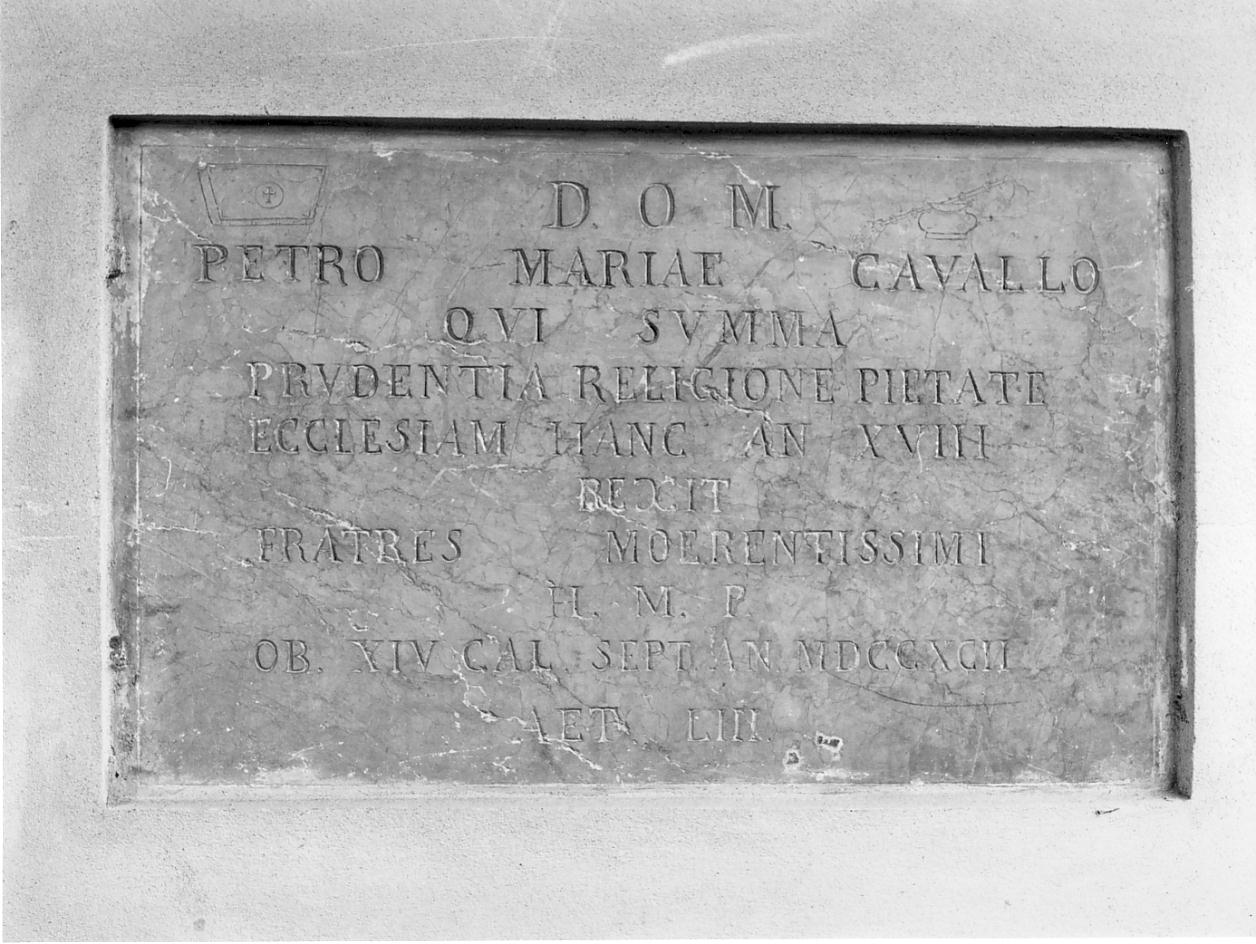 lapide, opera isolata - manifattura lombarda (sec. XVIII)