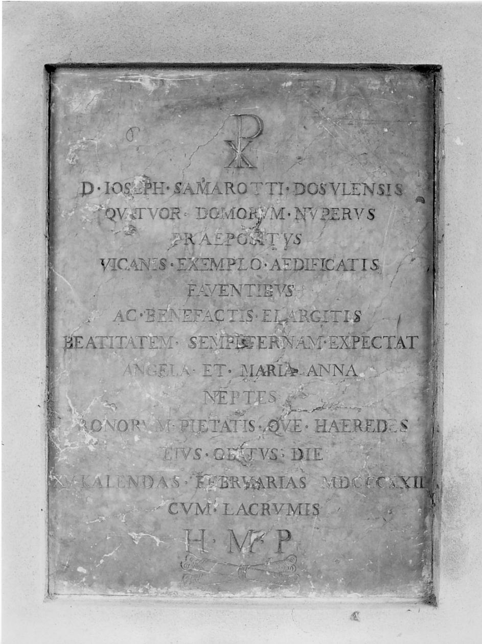 lapide, opera isolata - manifattura lombarda (sec. XIX)