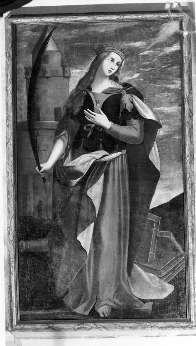 Santa Barbara (dipinto, opera isolata) - ambito lombardo (prima metà sec. XIX)