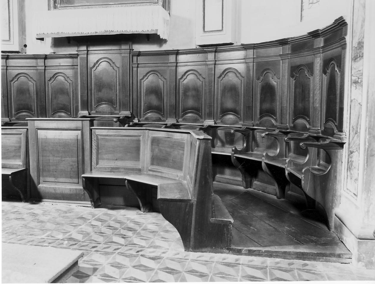 stalli del coro, insieme di Lodi G, Marchesi Luigi (prima metà sec. XIX)