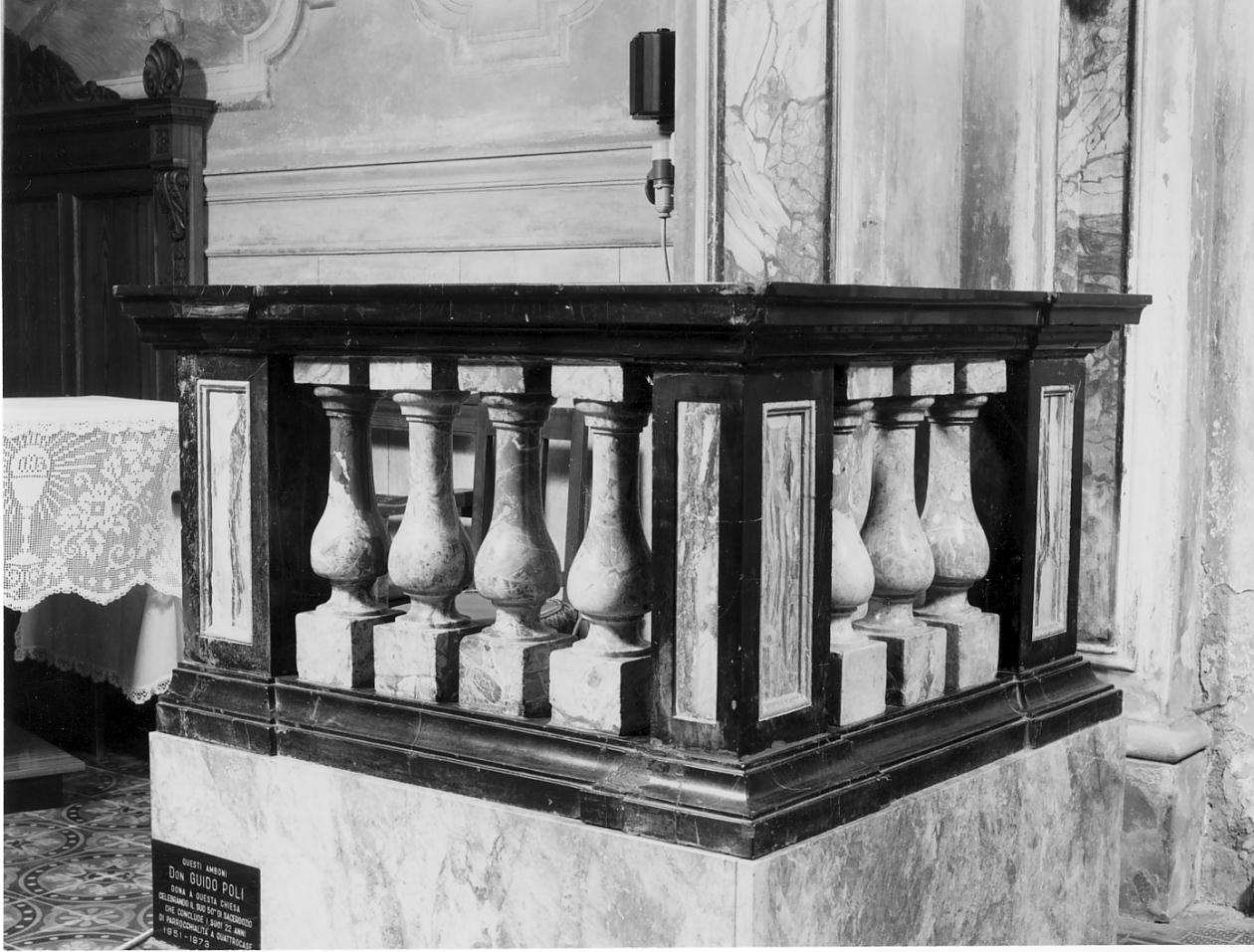 balaustrata, opera isolata - ambito lombardo (prima metà sec. XIX)