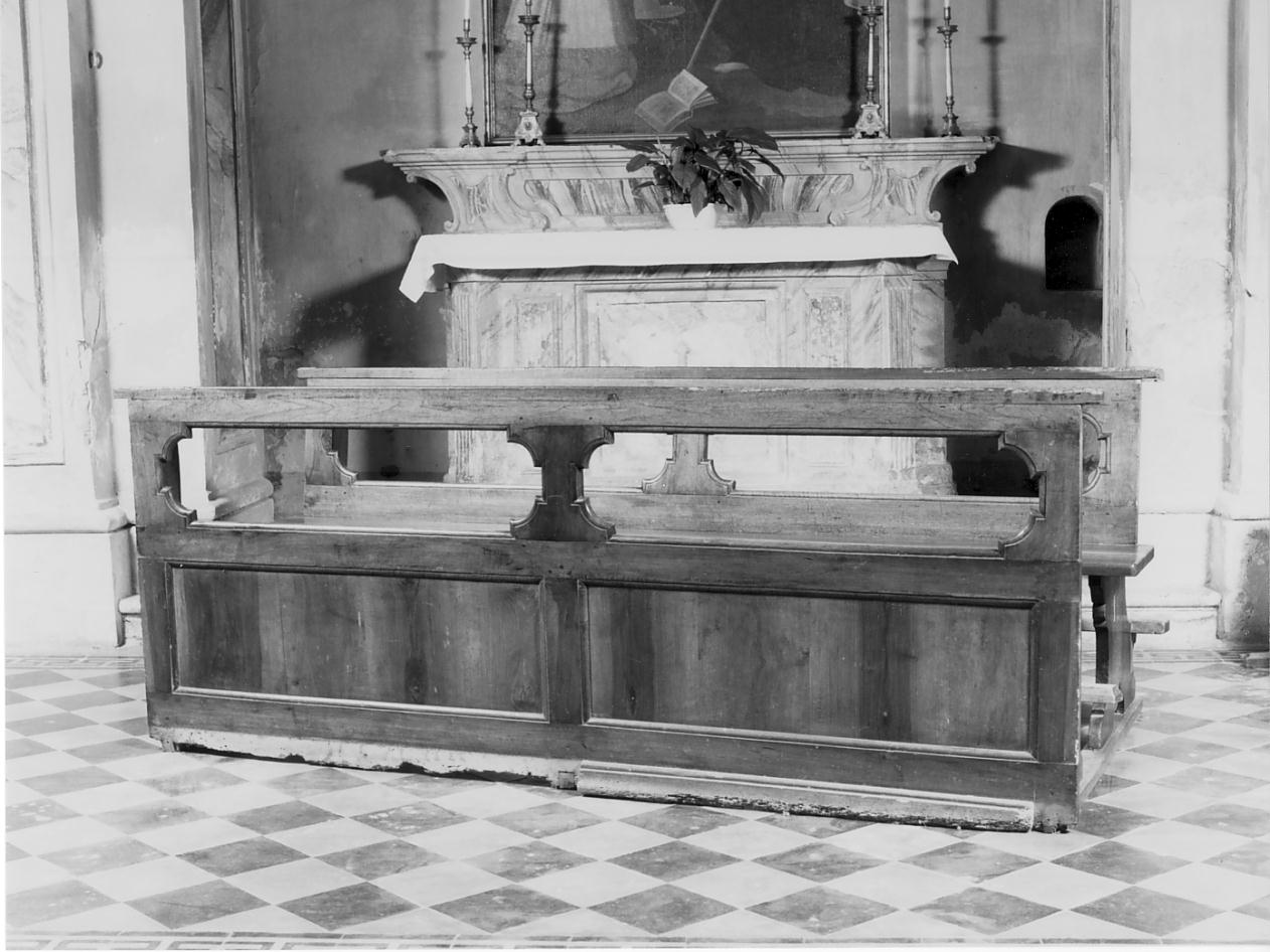 banco da chiesa, serie - manifattura lombarda (ultimo quarto sec. XIX)