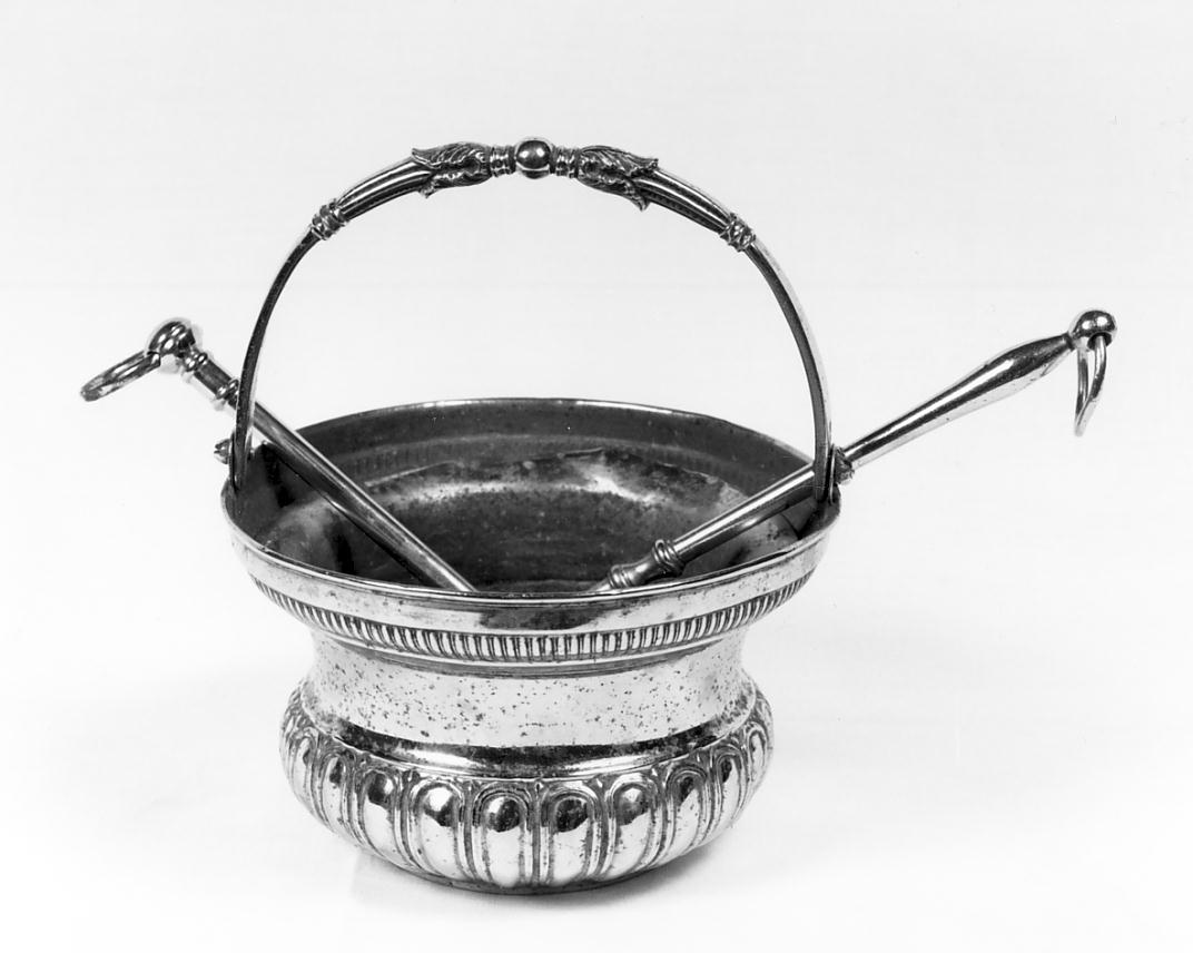 secchiello per l'acqua benedetta, opera isolata - ambito lombardo (fine/inizio secc. XIX/ XX)