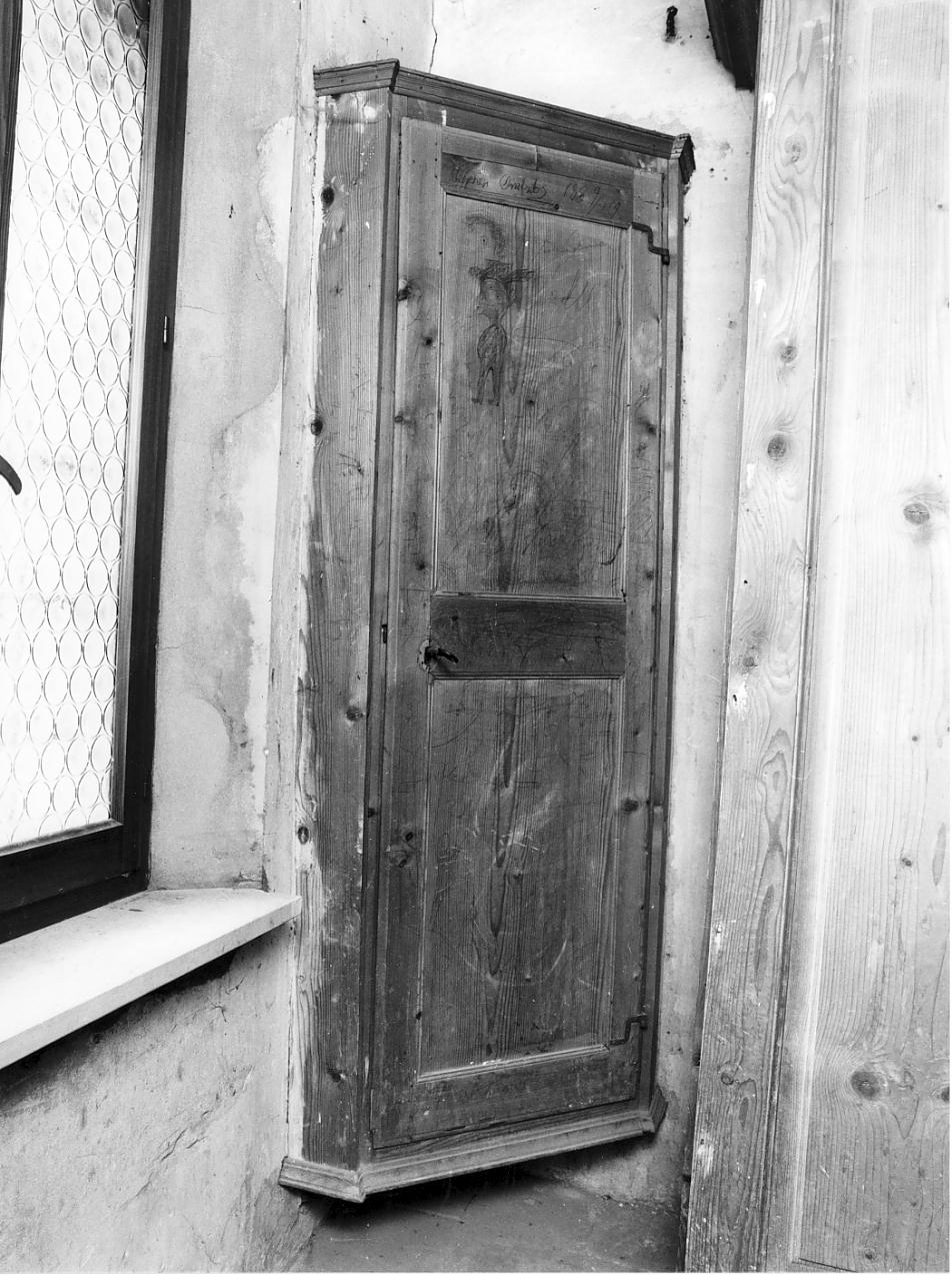 armadio - a muro, opera isolata - manifattura lombarda (seconda metà sec. XVIII)