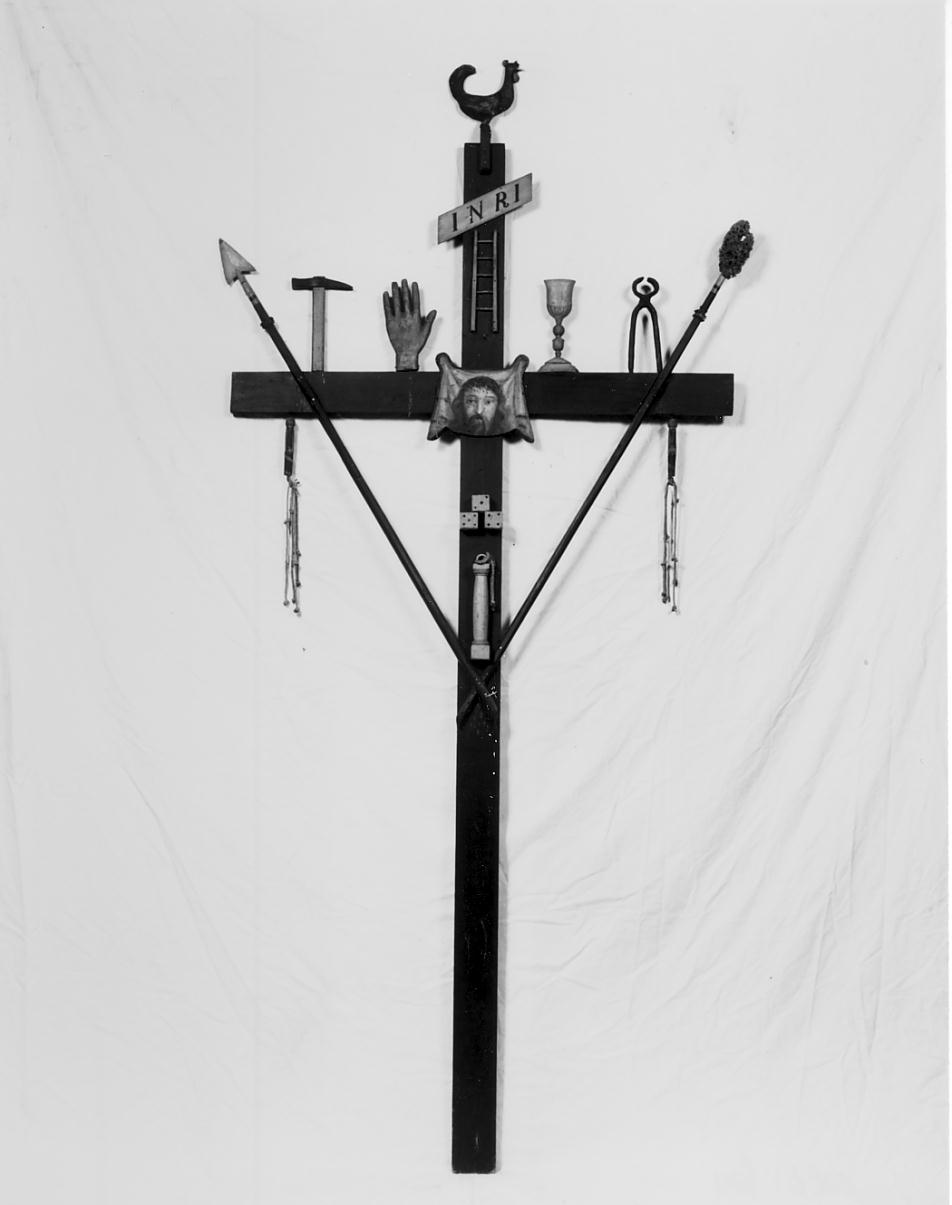 croce penitenziale, opera isolata - manifattura lombarda (seconda metà sec. XIX)