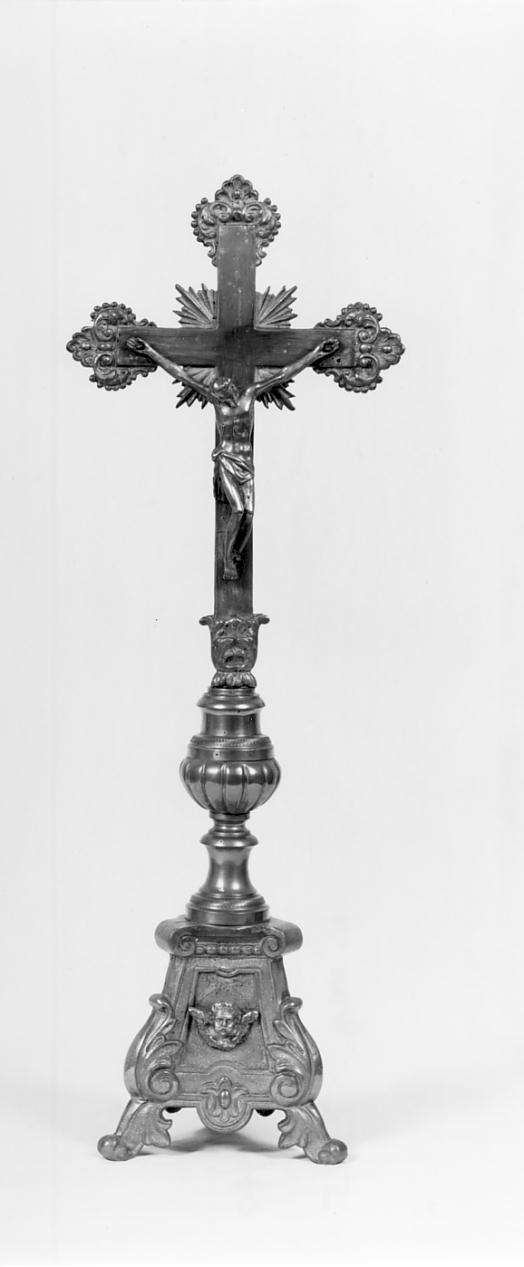 croce d'altare, elemento d'insieme - manifattura lombarda (seconda metà sec. XIX)