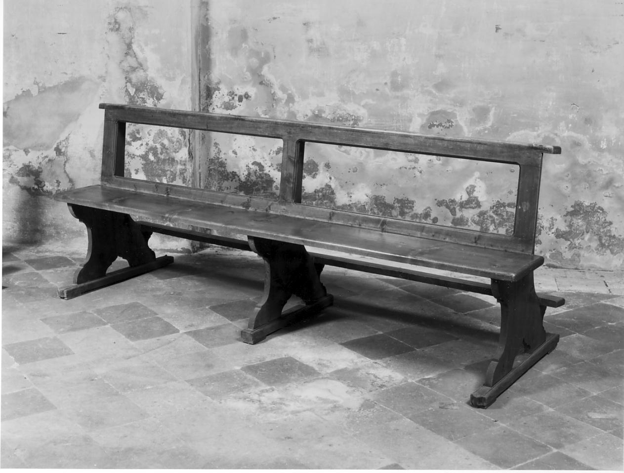 banco da chiesa, serie - manifattura lombarda (seconda metà sec. XIX)