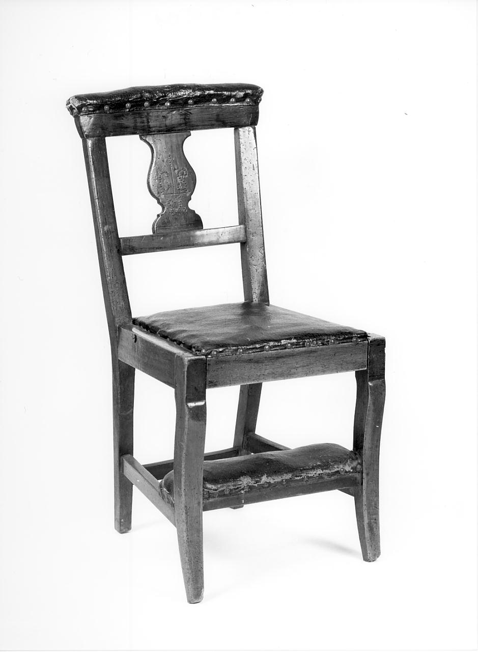 sedia, opera isolata - ambito cremonese (prima metà sec. XIX)