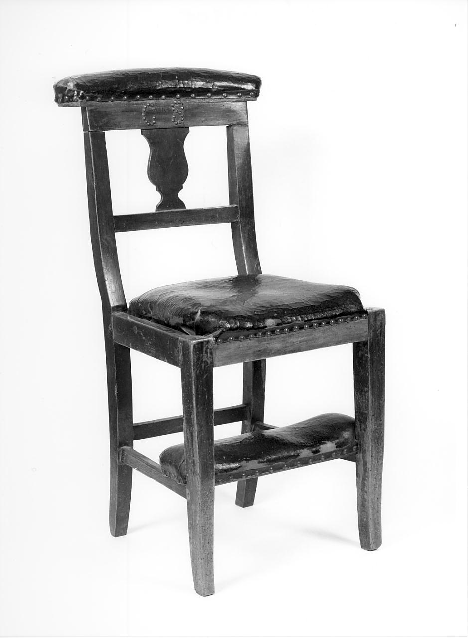 sedia, opera isolata - ambito cremonese (prima metà sec. XIX)