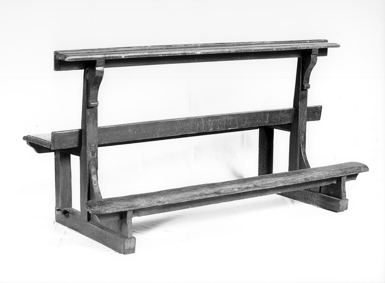 banco da chiesa, serie - ambito cremonese (seconda metà sec. XIX)