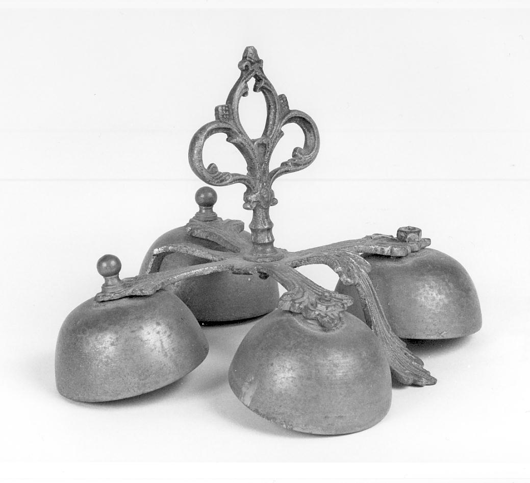 campanello d'altare multiplo, opera isolata - produzione lombarda (seconda metà sec. XIX)