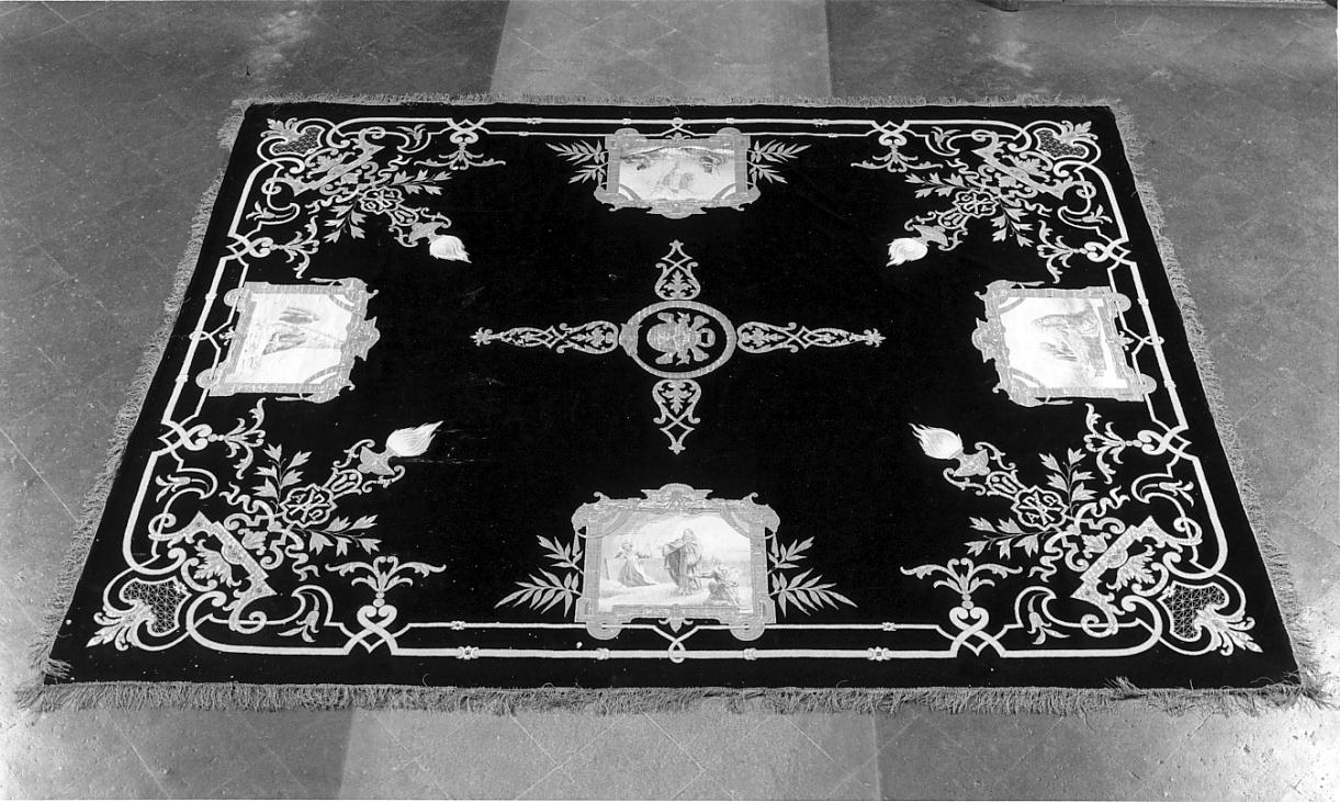 motivi decorativi (coltre funebre, opera isolata) - manifattura lombarda (prima metà sec. XX)