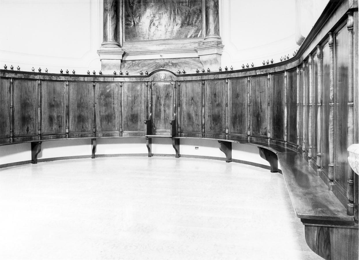 stalli del coro, opera isolata - manifattura lombarda (ultimo quarto sec. XIX)