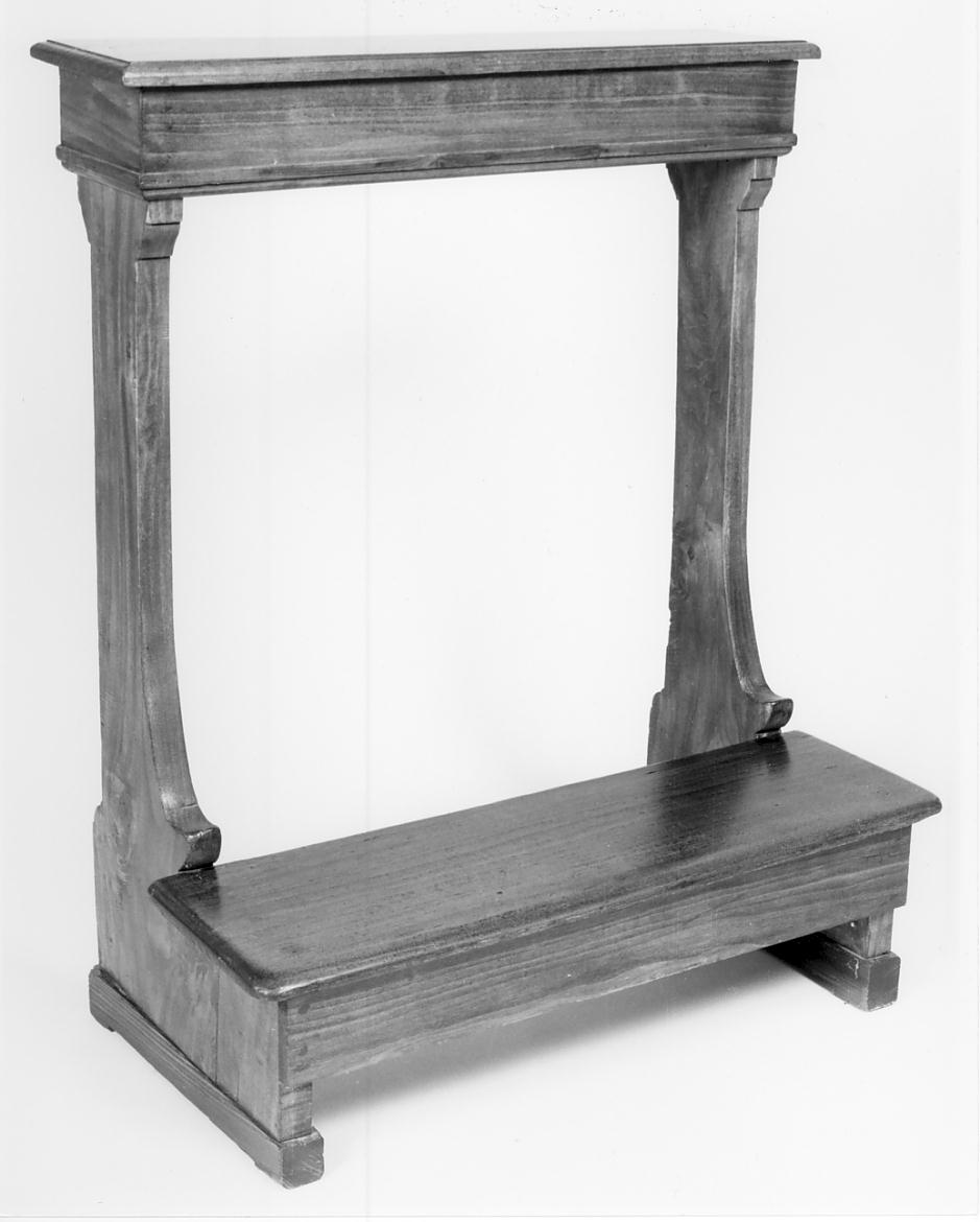 inginocchiatoio, opera isolata - manifattura cremonese (fine/inizio secc. XIX/ XX)