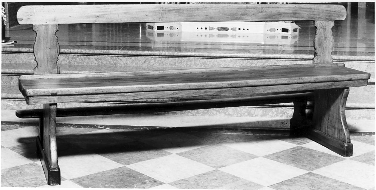 banco da chiesa, serie - manifattura lombarda (ultimo quarto sec. XIX)