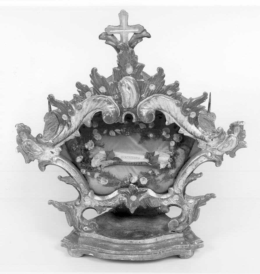 reliquiario a teca - a urna, serie - manifattura lombarda (seconda metà sec. XVIII)