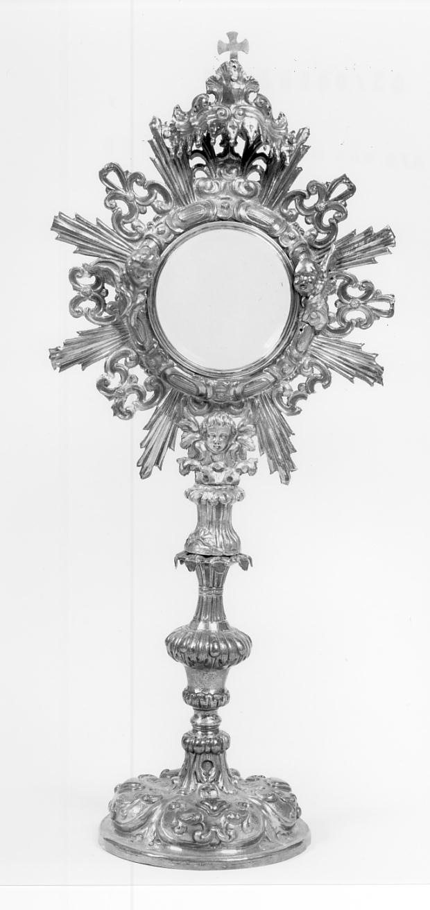 ostensorio - a raggiera, opera isolata - manifattura lombarda (prima metà sec. XIX)