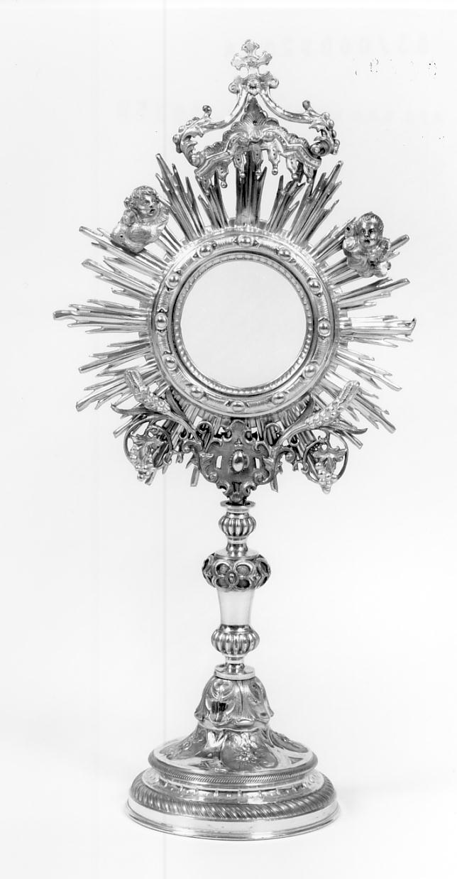 ostensorio, opera isolata - manifattura lombarda (seconda metà sec. XIX)