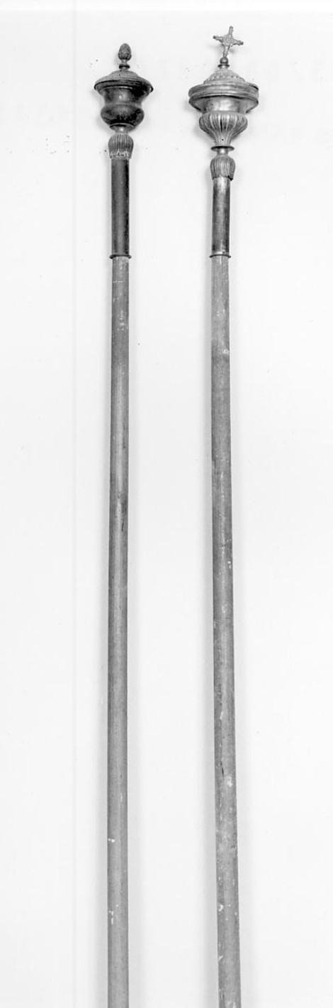 mazza processionale, serie - manifattura lombarda (prima metà sec. XIX)