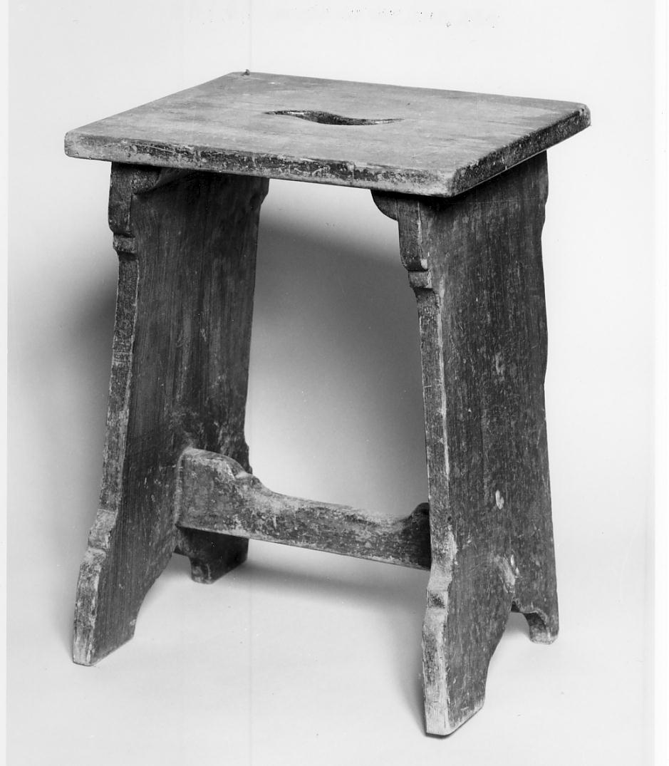 sgabello, serie - manifattura cremonese (ultimo quarto sec. XIX)