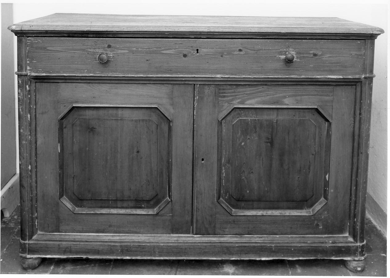 credenza, opera isolata - manifattura cremonese (seconda metà sec. XIX)