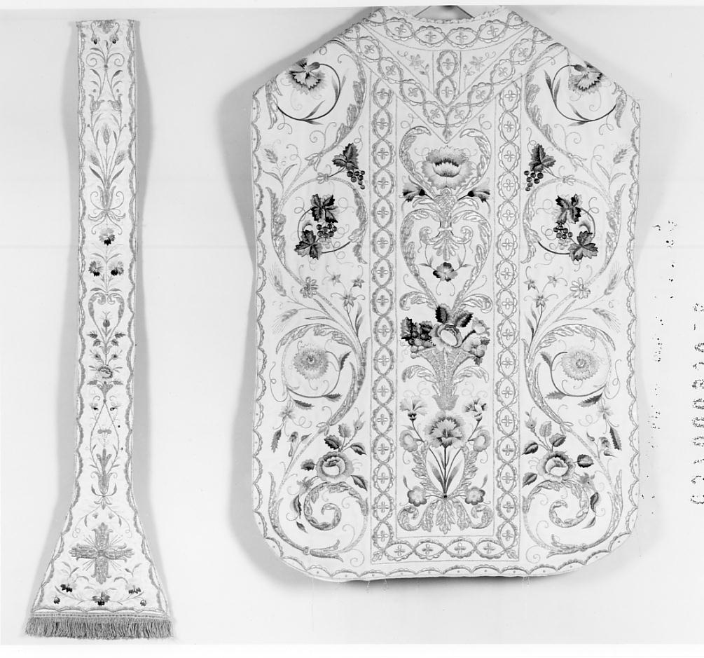 paramento liturgico, insieme - manifattura cremonese (fine/inizio secc. XIX/ XX)