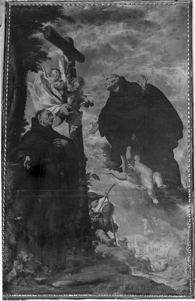 San Pietro d'Alcantara e San Bernardino da Feltre (pala d'altare, opera isolata) di Lucini Giovanni Battista (inizio sec. XVII)