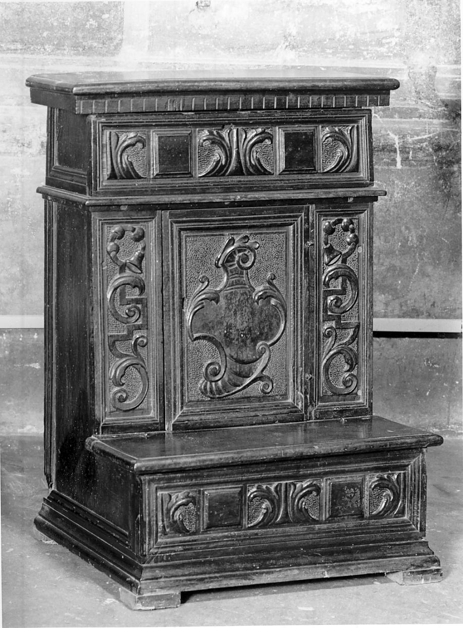 inginocchiatoio, opera isolata - ambito cremonese (sec. XVII)